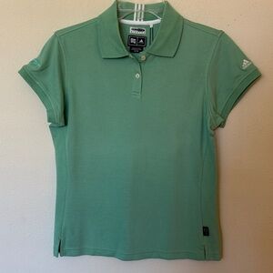 adidas Women’s Green Polo Climalite Stretch ESPN Golf Shirt SizeM